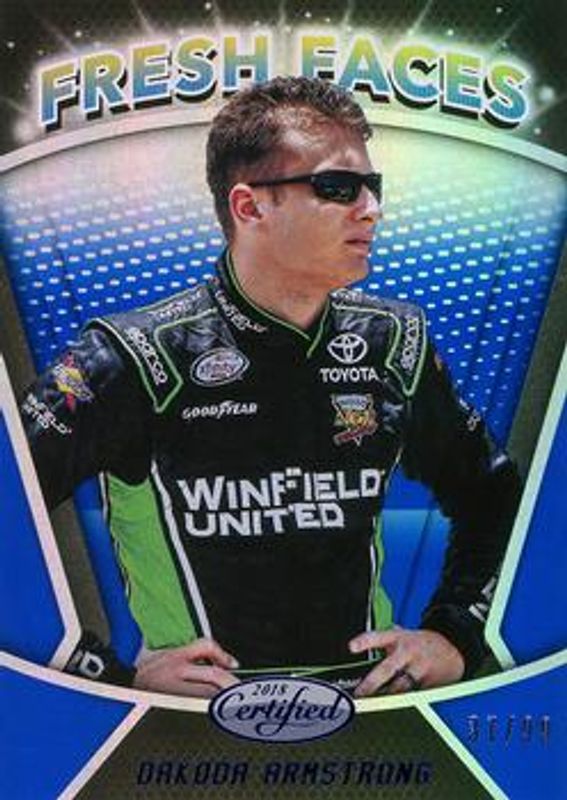 2018 Certified NASCAR #FF12 Fresh Faces - Blue /99