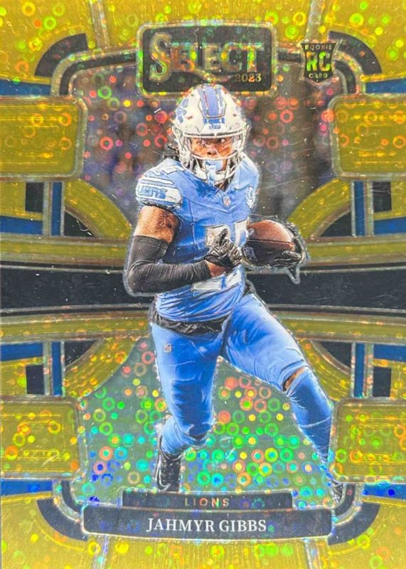Jahmyr Gibbs 2023 Select #34 Concourse Gold Disco /10 Rookie RAW