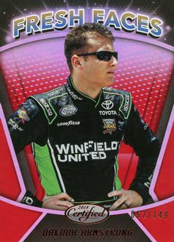 2018 Certified NASCAR #FF12 Fresh Faces - Red /149