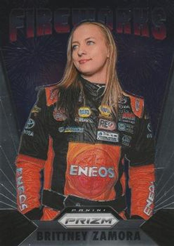Brittney Zamora 2020 Prizm NASCAR #F20 Fireworks Rookie RAW