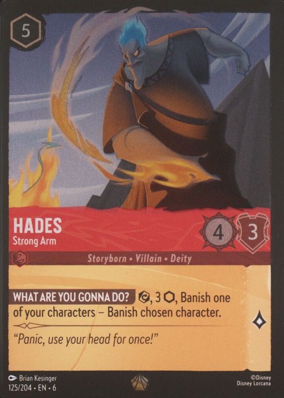Hades - Strong Arm 2024 Azurite Sea #125/204 Cold Foil RAW TCG (LIGHTLY PLAYED)