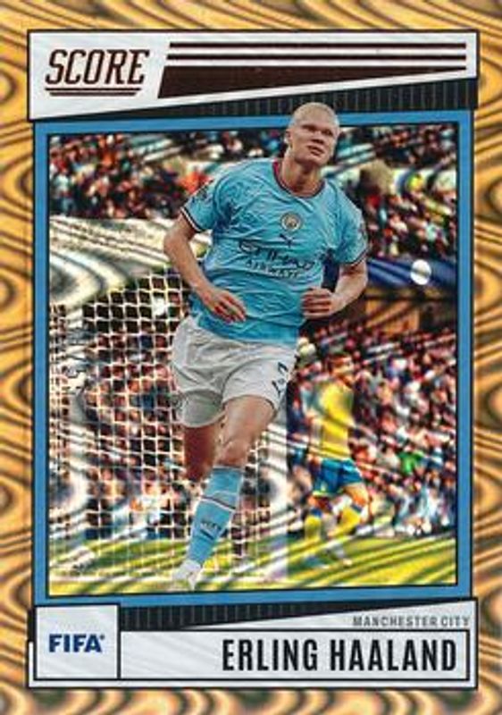 Erling Haaland 2022 Score FIFA #176 Bronze Swirl /55 RAW