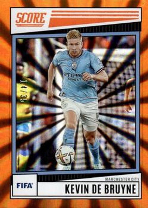 Kevin De Bruyne 2022 Score FIFA #181 Orange Laser /35 RAW