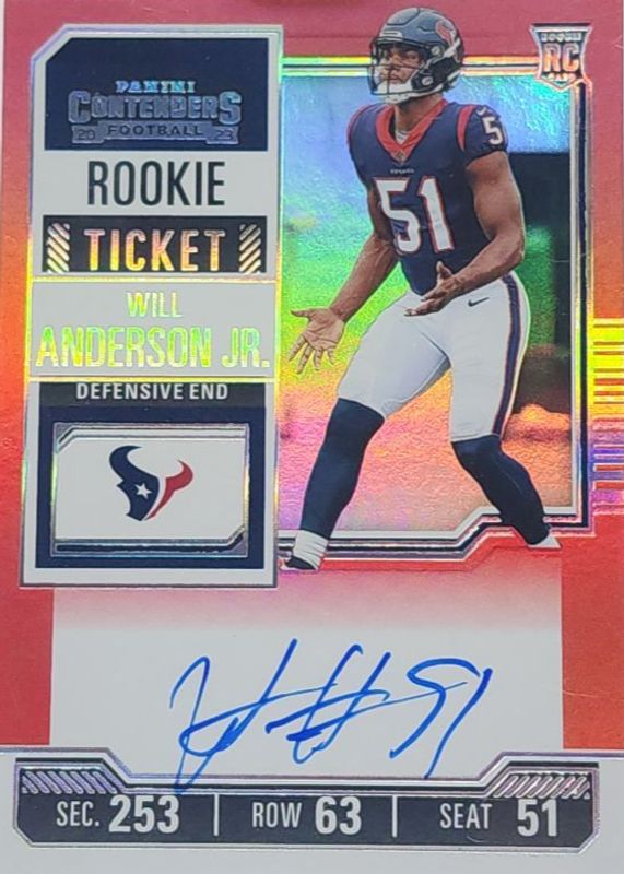 2023 Contenders #140 Rookie Ticket Auto - Red Zone Ticket