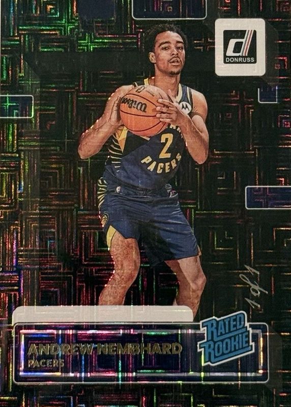Andrew Nembhard 2022 Donruss #231 Choice Black /1 Rookie RAW