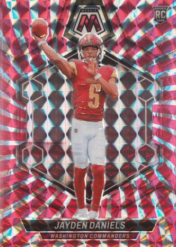 Jayden Daniels 2024 Mosaic #302 Pink Swirl /13 Price Guide