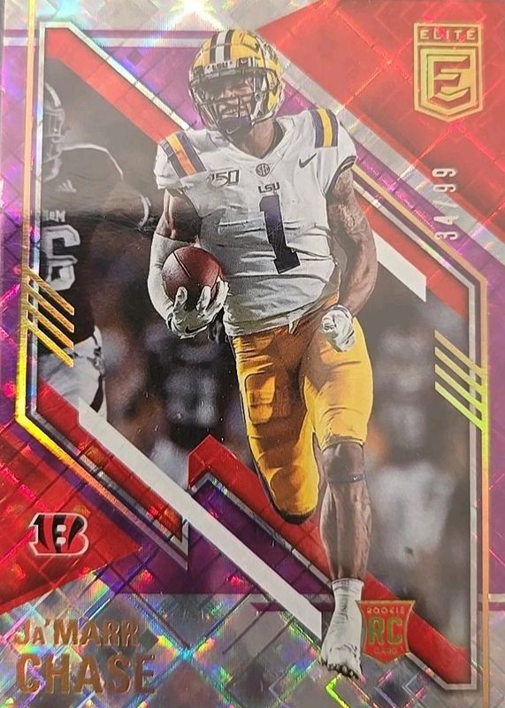 Ja'Marr Chase 2021 Elite #121 Purple /99 Rookie RAW