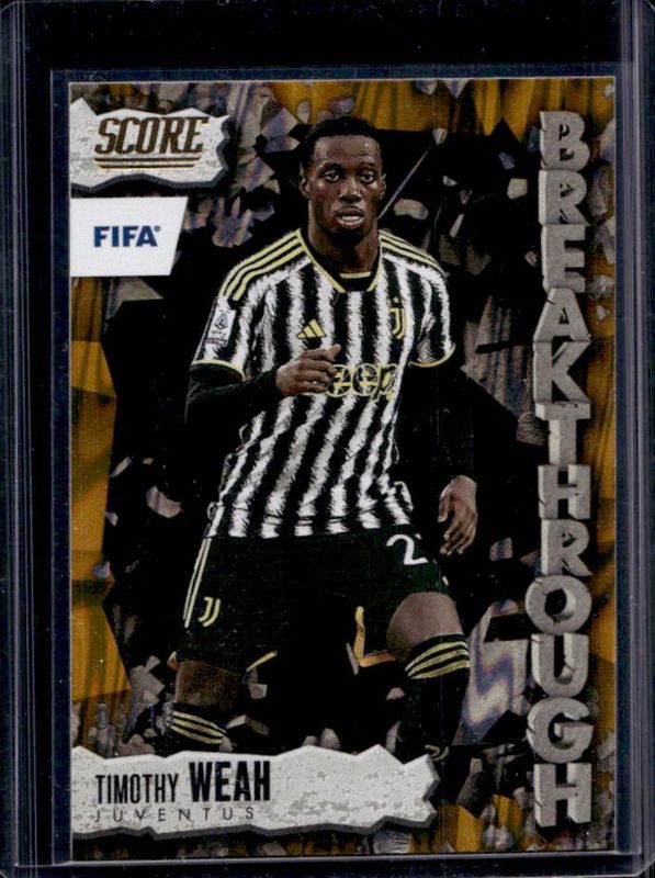 Timothy Weah 2023 Score FIFA #22 Breakthrough - Gold Swirl /10 RAW