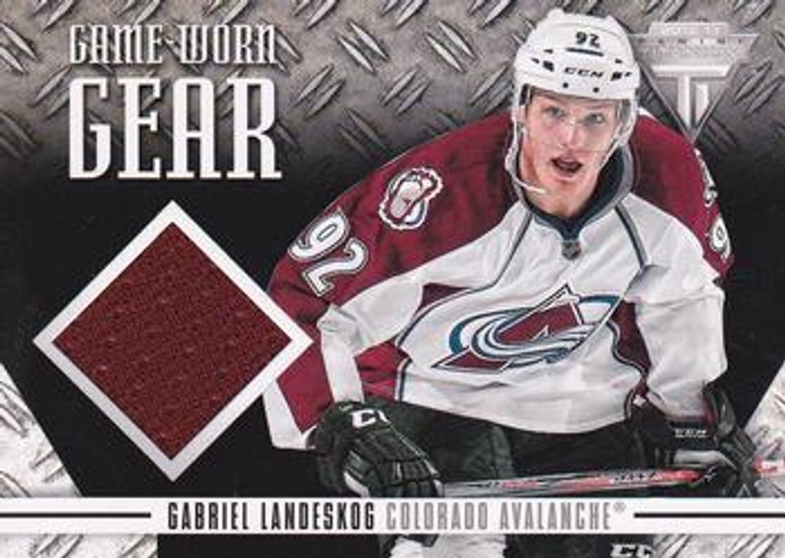 Gabriel Landeskog 2012 Panini Rookie Anthology #GG-GL Titanium Game worn Gear RAW