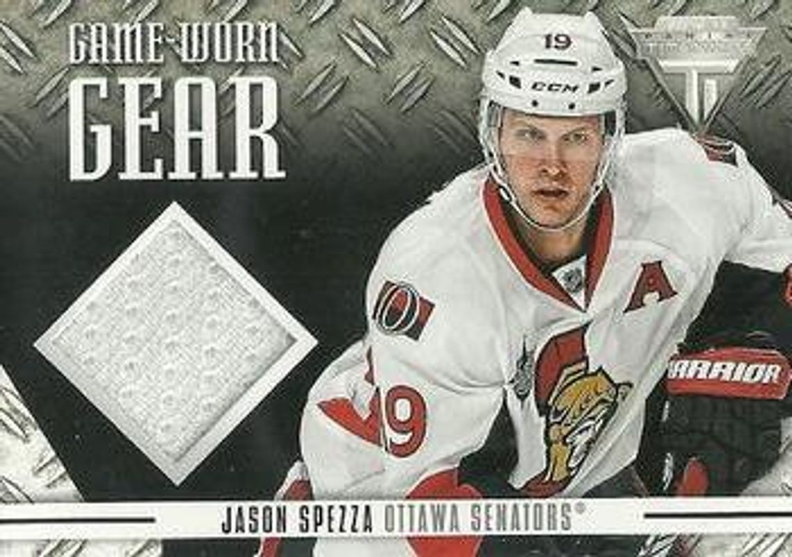 Jason Spezza 2012 Panini Rookie Anthology #GG-SP Titanium Game worn Gear RAW