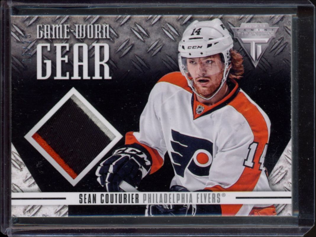 Sean Couturier 2012 Panini Rookie Anthology #GG-CO Titanium Game worn Gear RAW