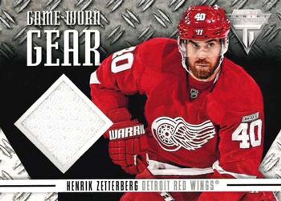 Henrik Zetterberg 2012 Panini Rookie Anthology #GG-HZ Titanium Game worn Gear RAW