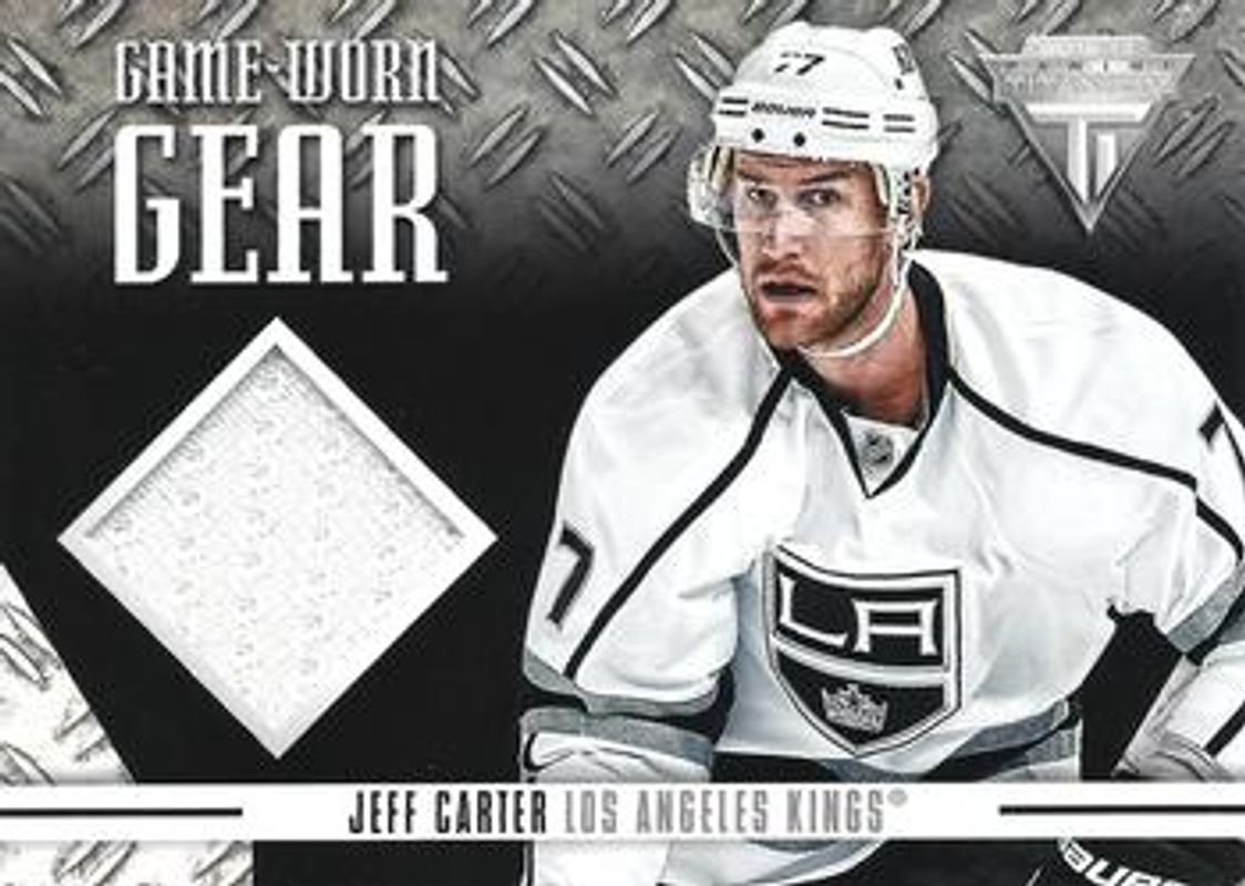 Jeff Carter 2012 Panini Rookie Anthology #GG-JC Titanium Game worn Gear RAW