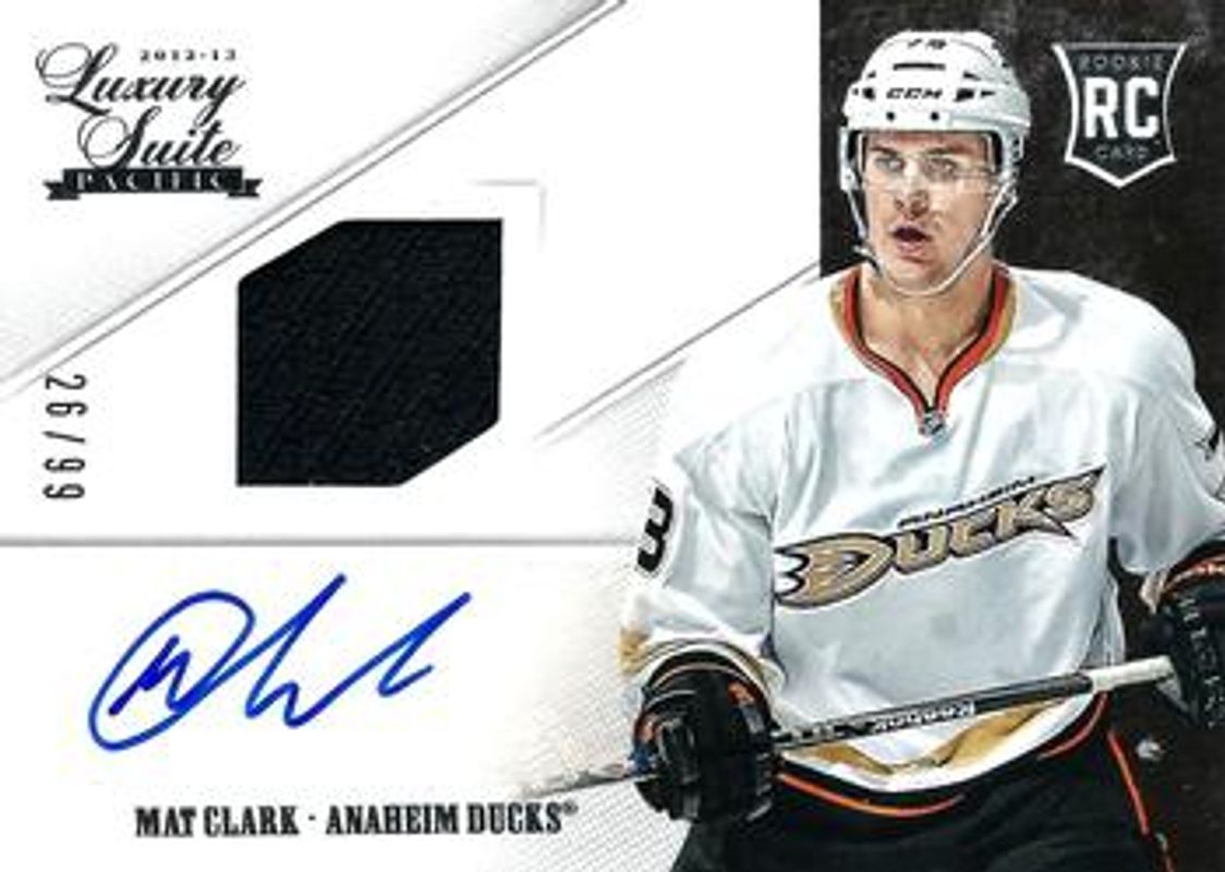 Mat Clark 2012 Panini Rookie Anthology #53 Pacific Luxury Suite Rookie Autographs /99 RAW