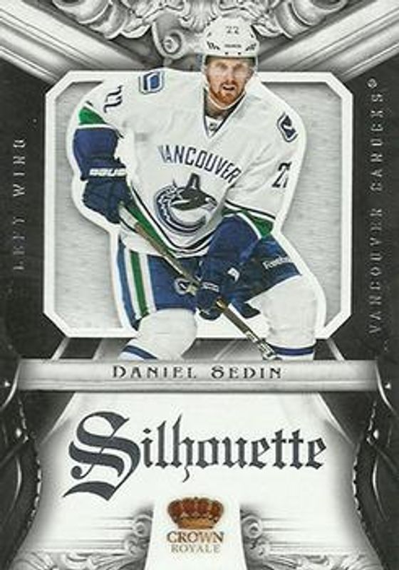 Daniel Sedin 2012 Panini Rookie Anthology #14 Crown Royale Silhouette RAW