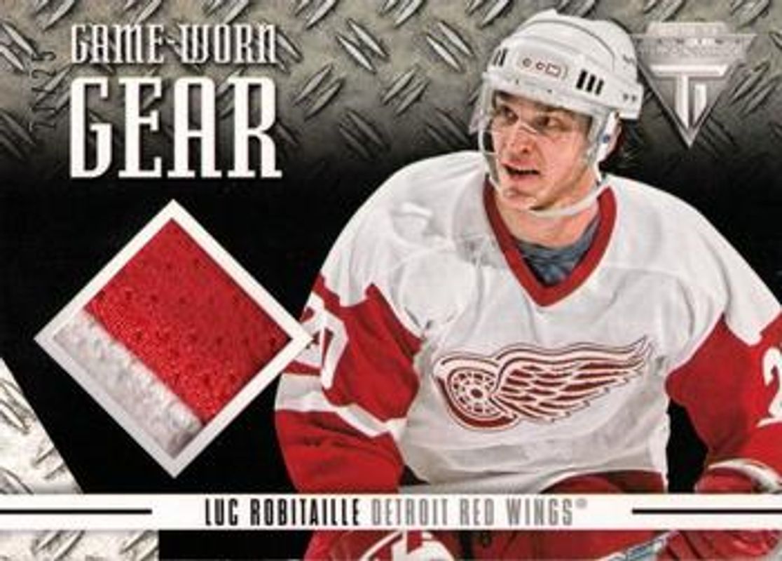 Luc Robitaille 2012 Panini Rookie Anthology #GG-LR Titanium Game worn Gear Patch /25 RAW