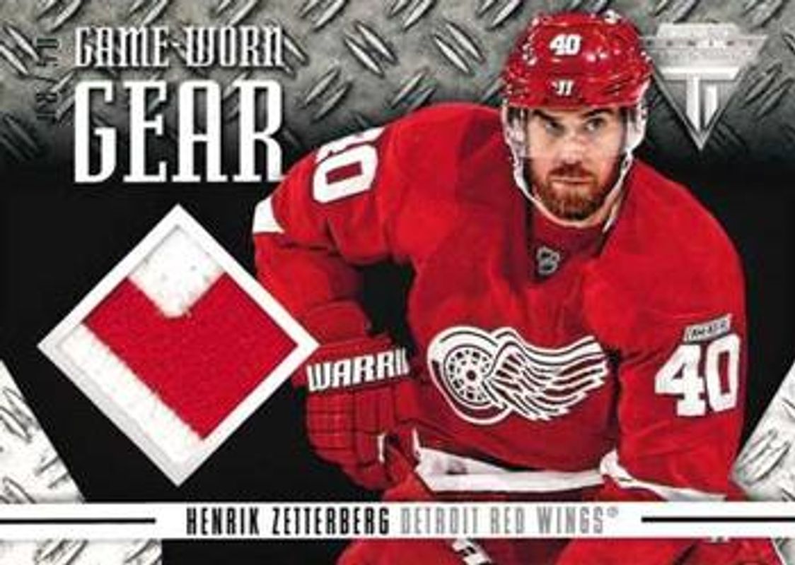 Henrik Zetterberg 2012 Panini Rookie Anthology #GG-HZ Titanium Game worn Gear Prime /50 RAW