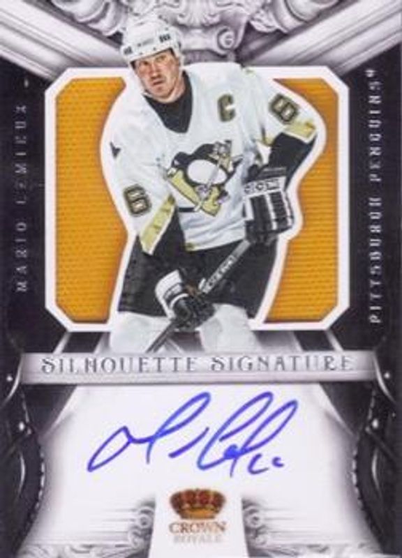 Mario Lemieux 2012 Panini Rookie Anthology #31 Crown Royale Silhouette Signatures RAW