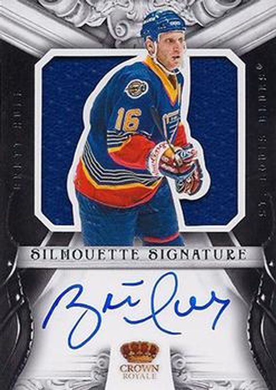 Brett Hull 2012 Panini Rookie Anthology #32 Crown Royale Silhouette Signatures RAW