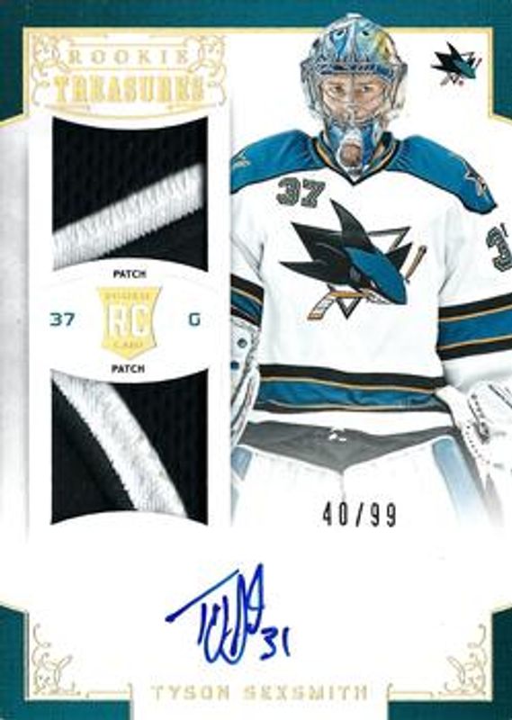 Tyson Sexsmith 2012 Panini Rookie Anthology #140 Rookie Treasures Patch /99 RAW