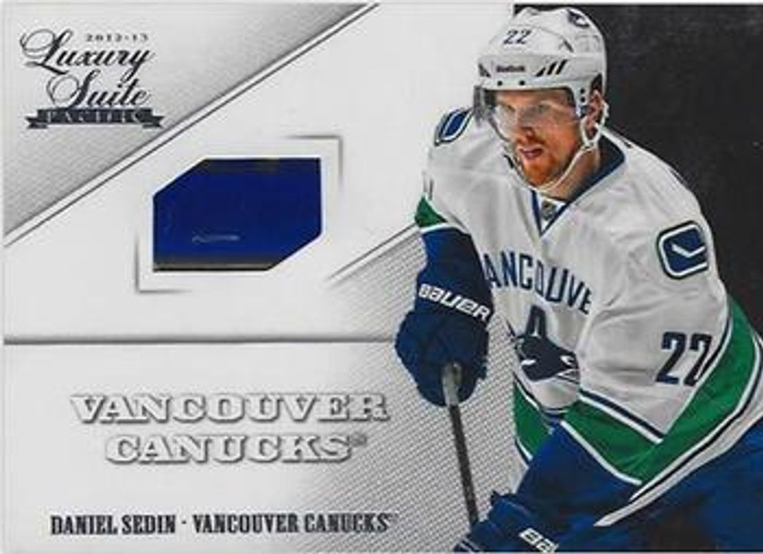 Daniel Sedin 2012 Panini Rookie Anthology #12 Pacific Luxury Suite Memorabilia RAW