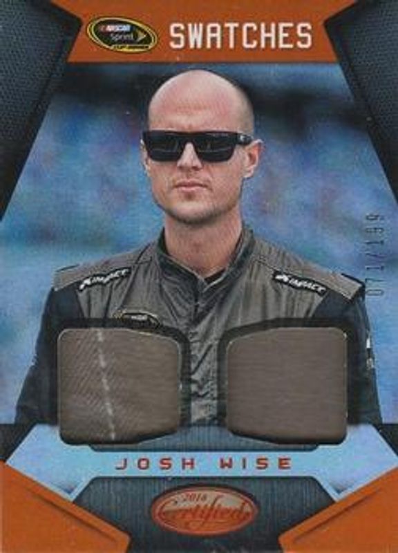 2016 Certified NASCAR #SCS-JW Sprint Cup Swatches Dual - Mirror Orange /99