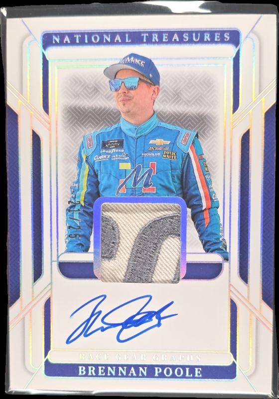 2024 National Treasures NASCAR #13 Firesuit Signatures - Holo Silver /25