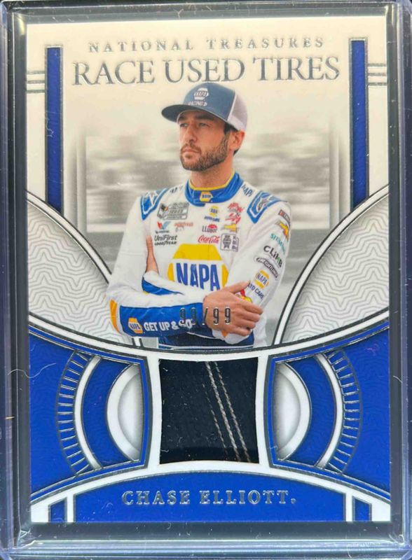 Chase Elliott 2024 National Treasures NASCAR #RUT-CET Race Used Tires /99 RAW