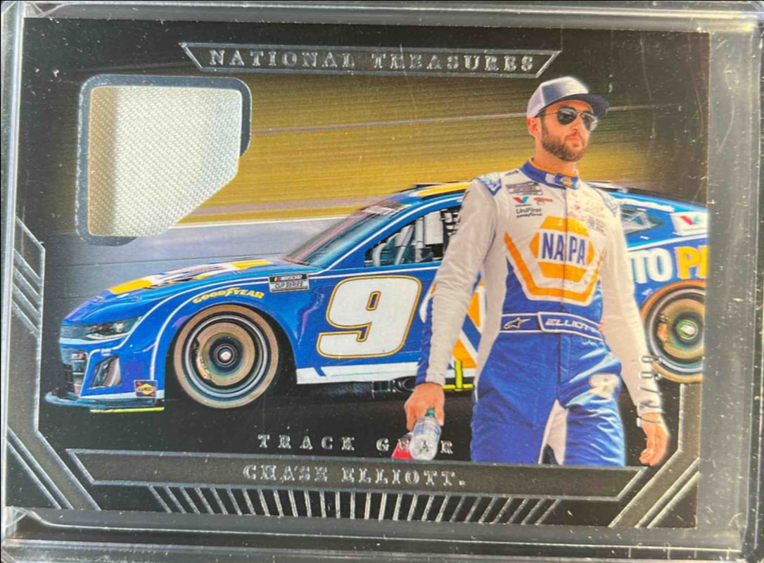 Chase Elliott 2024 National Treasures NASCAR #TG-CET Track Gear /99 RAW