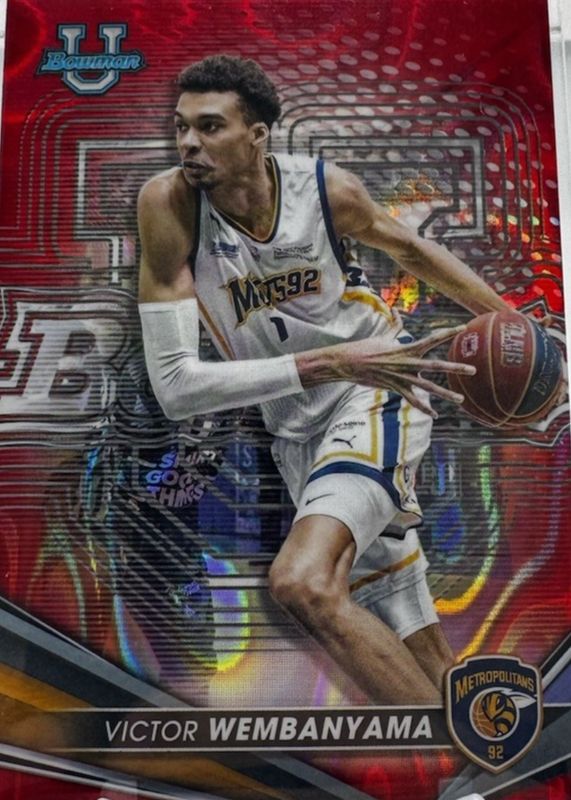 Victor Wembanyama 2022 Bowman Best University #51 Red Lava Refractor /5 RAW