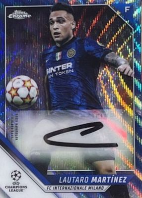 2021 Topps Chrome UEFA Champions League #CA-LA Autographs - Blue Wave Refractor /75