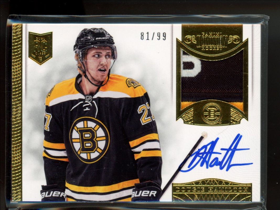 Dougie Hamilton 2013 Dominion #AP-DH Autographs Patches /99 Rookie RAW