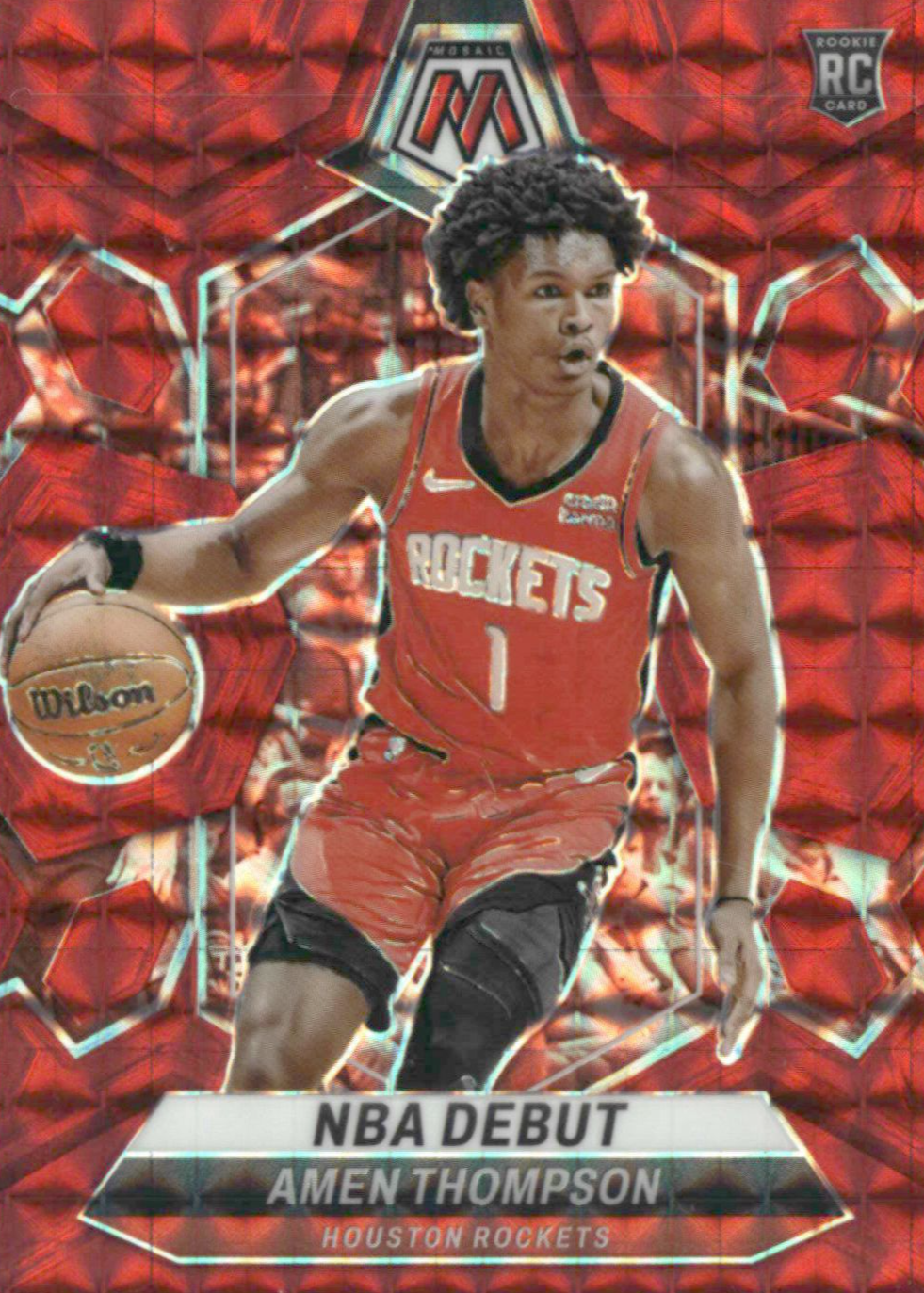 Amen Thompson 2023 Mosaic #269 NBA Debut - Red Price Guide - Sports ...