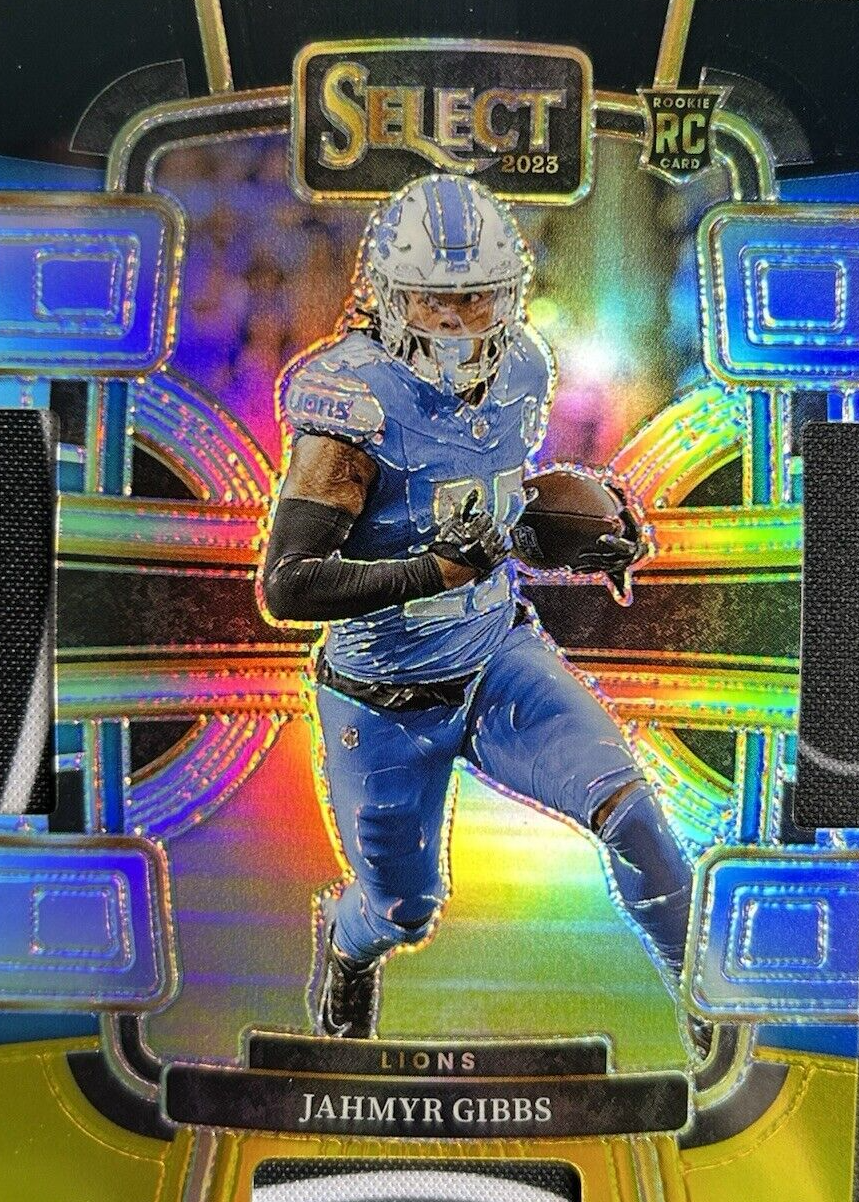 Jahmyr Gibbs 2023 Select #34 Concourse Black & Gold Die-Cut