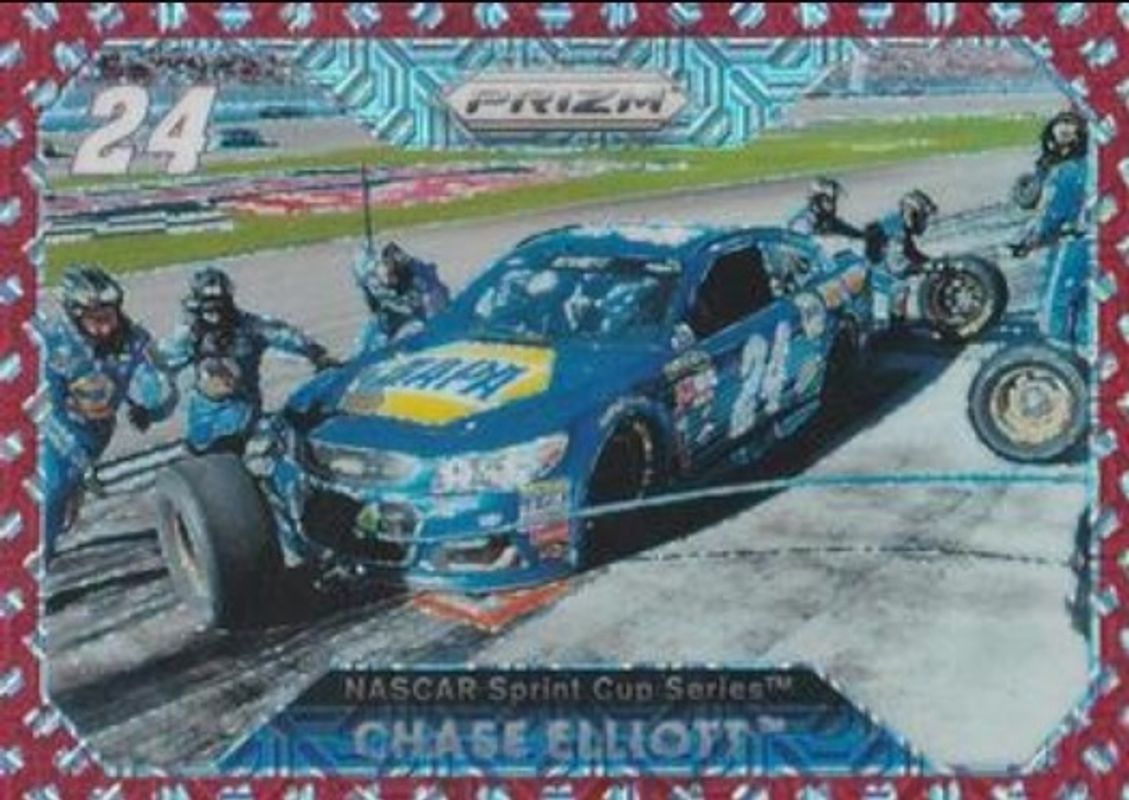 Chase Elliott 2016 Prizm NASCAR #49 Red Flag /75 Rookie RAW