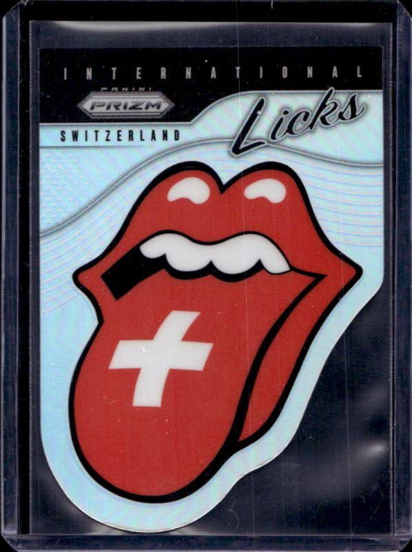 2025 Prizm Rolling Stones #18 International Licks Die-Cut - Silver