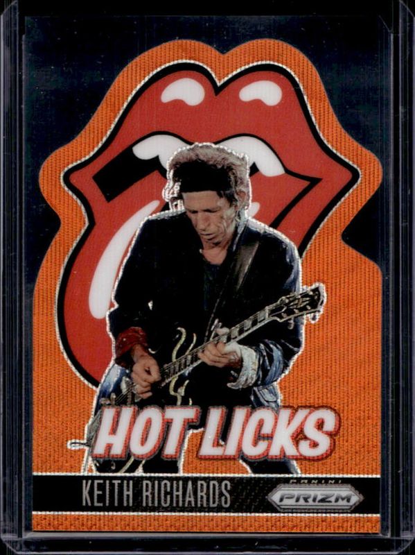 2025 Prizm Rolling Stones #8 Hot Licks Die-Cut - Orange Wave /199
