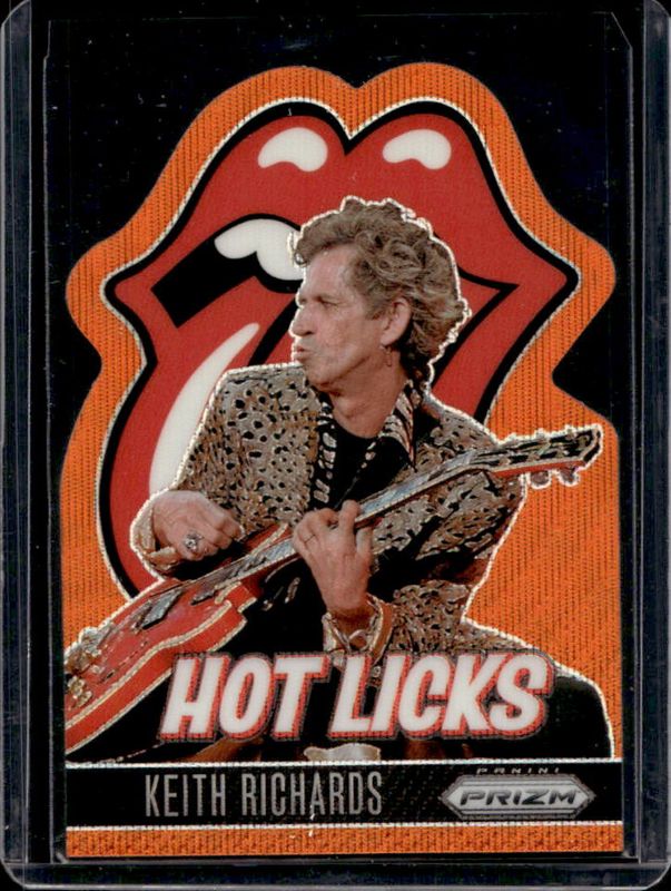 2025 Prizm Rolling Stones #10 Hot Licks Die-Cut - Orange Wave /199