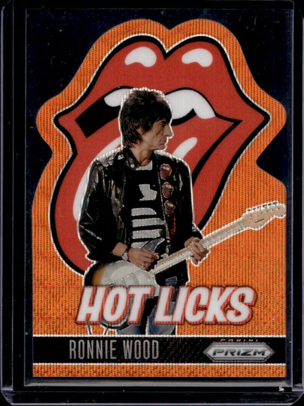 2025 Prizm Rolling Stones #7 Hot Licks Die-Cut - Orange Wave /199