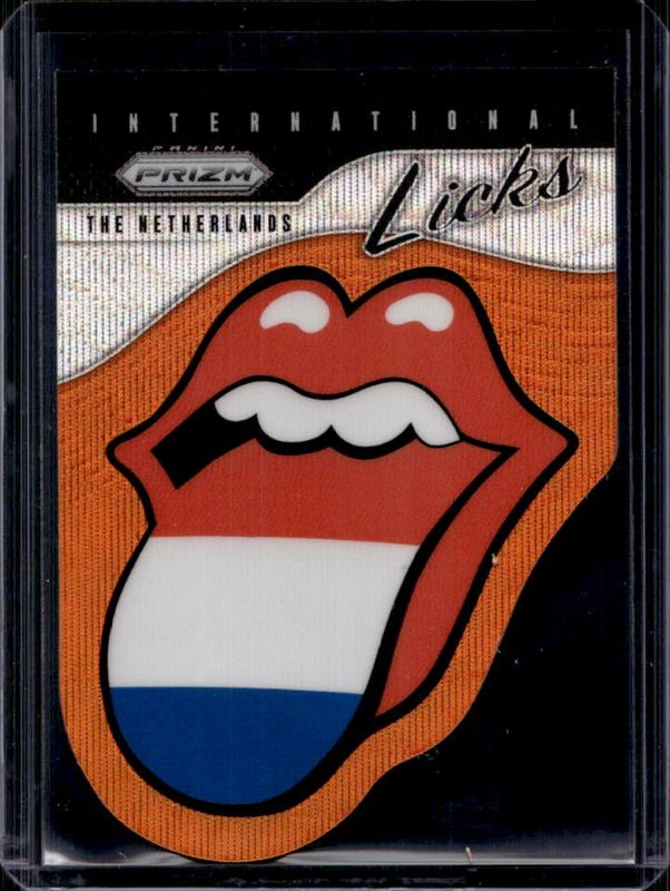 2025 Prizm Rolling Stones #20 International Licks Die-Cut - Orange Wave /199