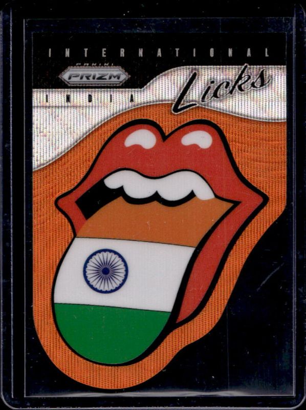 2025 Prizm Rolling Stones #1 International Licks Die-Cut - Orange Wave /199