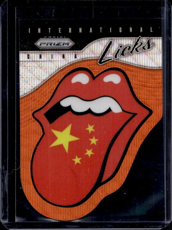 2025 Prizm Rolling Stones #2 International Licks Die-Cut - Orange Wave /199