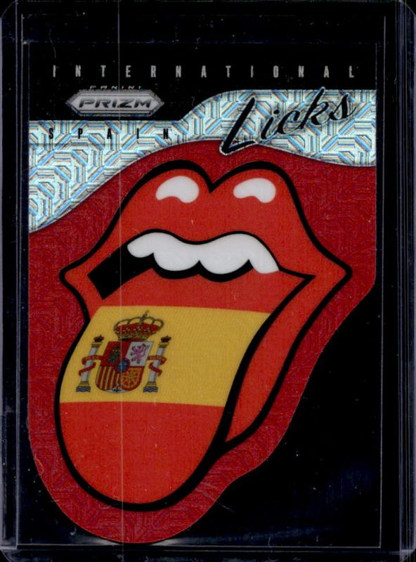 2025 Prizm Rolling Stones #11 International Licks Die-Cut - Red Mojo /99