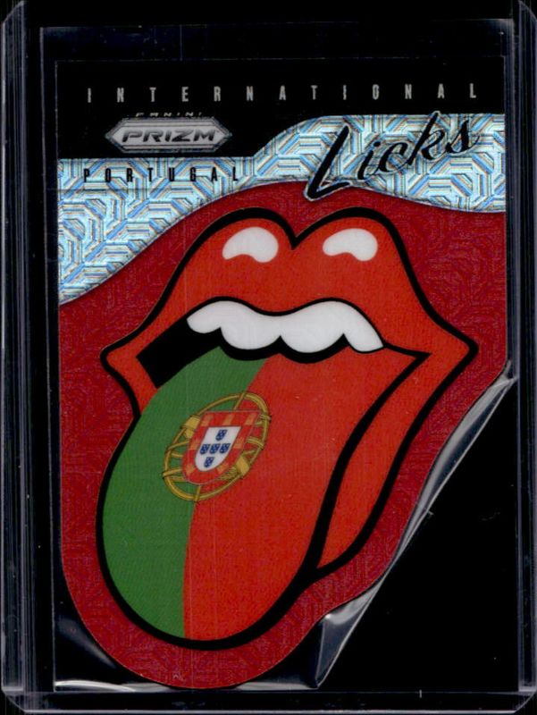 2025 Prizm Rolling Stones #16 International Licks Die-Cut - Red Mojo /99