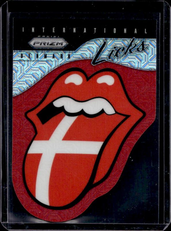 2025 Prizm Rolling Stones #22 International Licks Die-Cut - Red Mojo /99