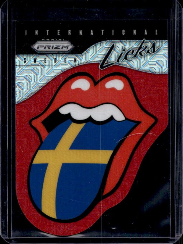 2025 Prizm Rolling Stones #14 International Licks Die-Cut - Red Mojo /99