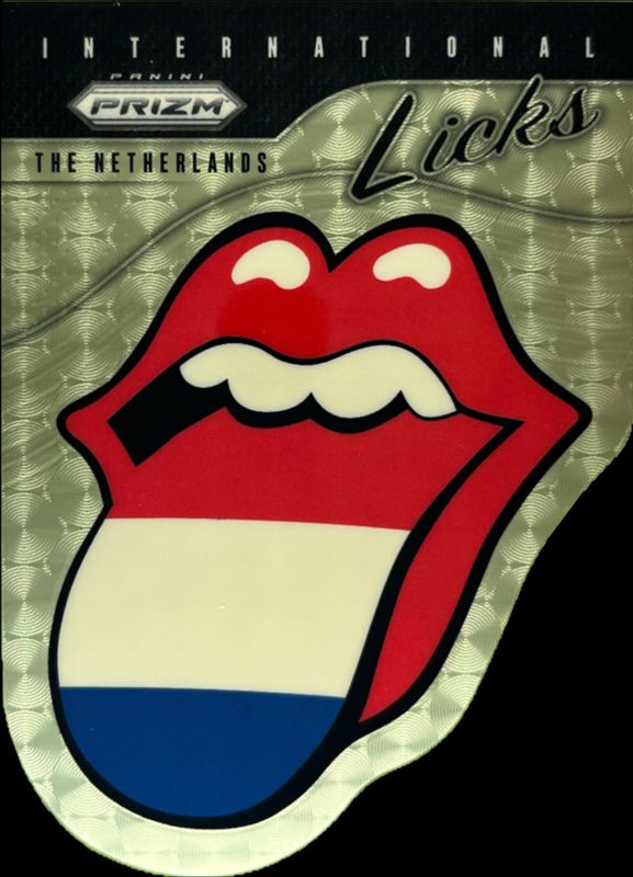 2025 Prizm Rolling Stones #20 International Licks Die-Cut - Gold Vinyl /5