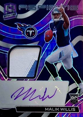 2022 Spectra #APA-MWI Aspiring Patch Autographs - Neon Purple /30