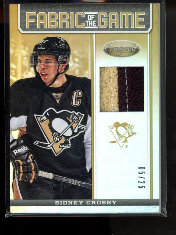 Sidney Crosby 2012 Certified #FOG-SC Fabric of the Game Mirror Gold Prime /25 RAW
