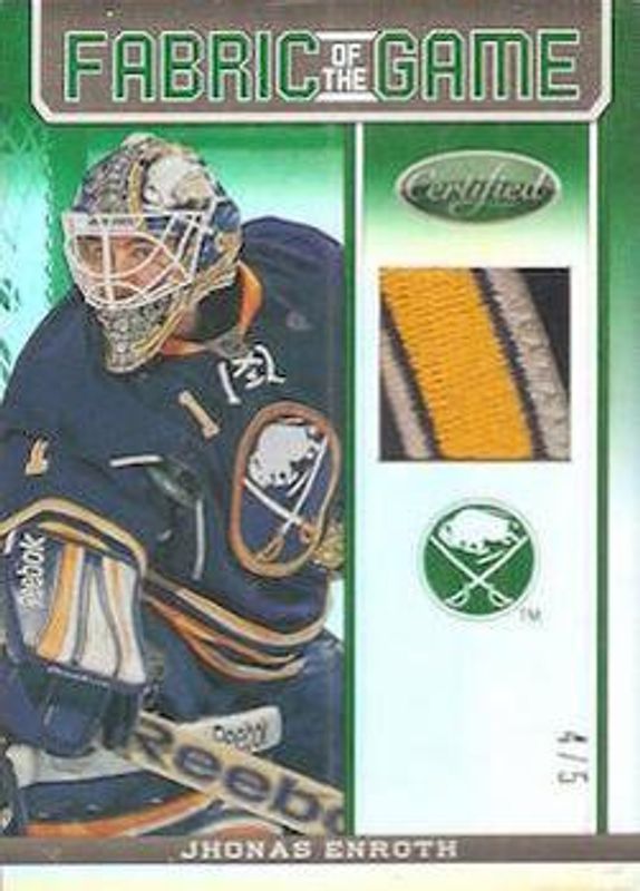 2012 Certified #FOG-JHE Fabric of the Game Mirror Emerald Patch /5